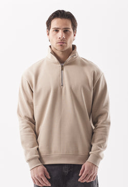 Everyday Half-Zip Sweatshirt Beige