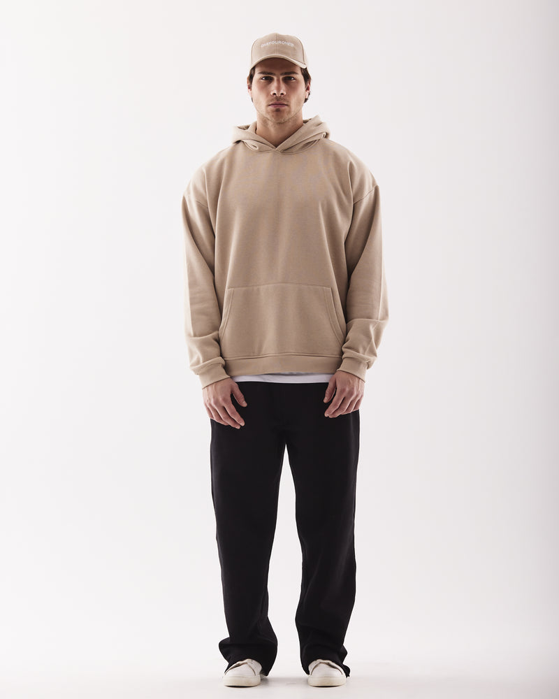 Everyday Drop shoulder hoodie Beige